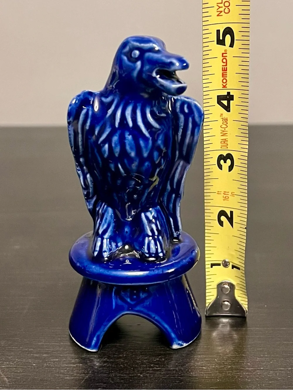 VTG Boyd Glass Cobalt Blue Eagle Pie Bird Vent 4.75” Diamond B USA Unique
